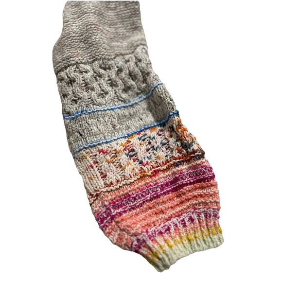 Daily Practice Anthropologie Sweater Cozy Cowl Neck Women’s L Embroidered - Picture 8 of 11